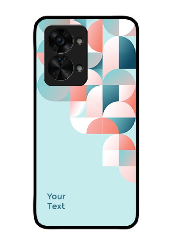 OnePlus Nord 2T 5G Custom Glass Phone Case - Stylish Semi-circle Pattern Design