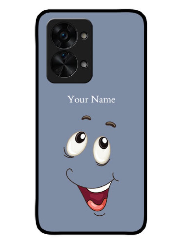 Custom OnePlus Nord 2T 5G Photo Printing on Glass Case - Laughing Cartoon Face Design