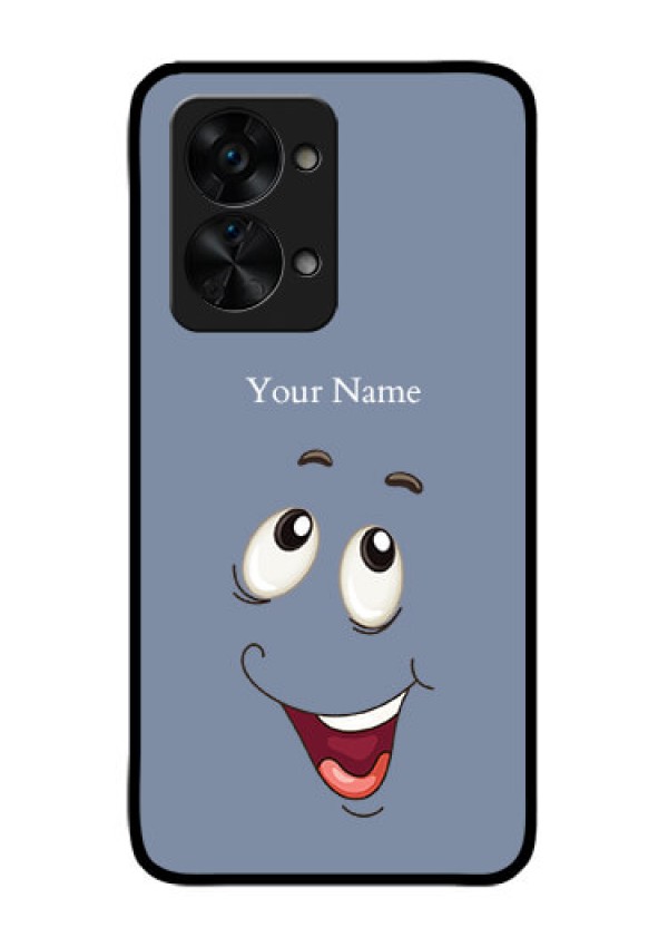 OnePlus Nord 2T 5G Photo Printing on Glass Case - Laughing Cartoon Face Design