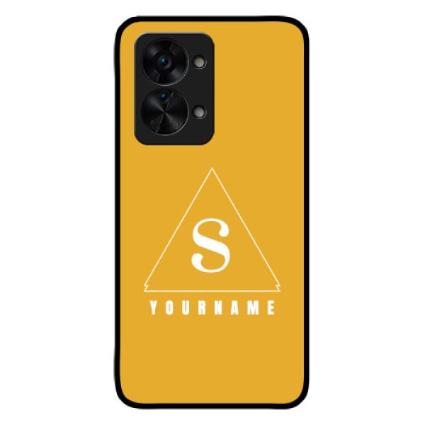 OnePlus Nord 2T 5G Personalized Glass Phone Case - simple triangle Design OnePlus Nord 2T 5G Personalized Glass Phone Case - simple triangle Design