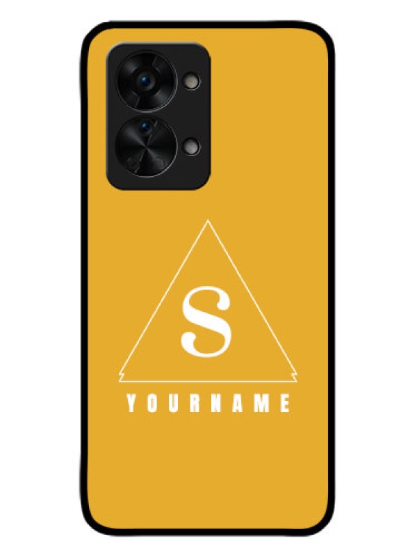 Custom OnePlus Nord 2T 5G Personalized Glass Phone Case - simple triangle Design