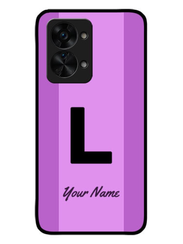 Custom OnePlus Nord 2T 5G Custom Glass Phone Case - Tricolor custom text Design