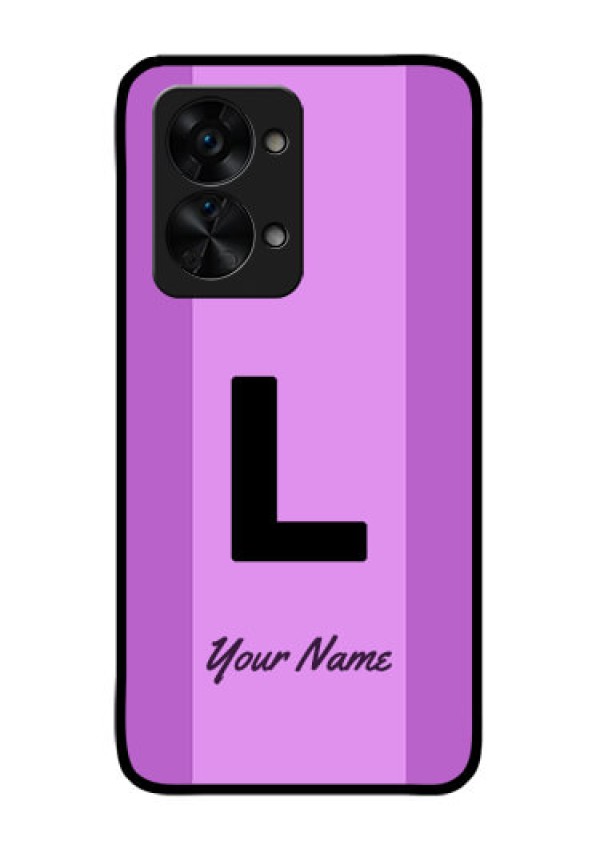 OnePlus Nord 2T 5G Custom Glass Phone Case - Tricolor custom text Design