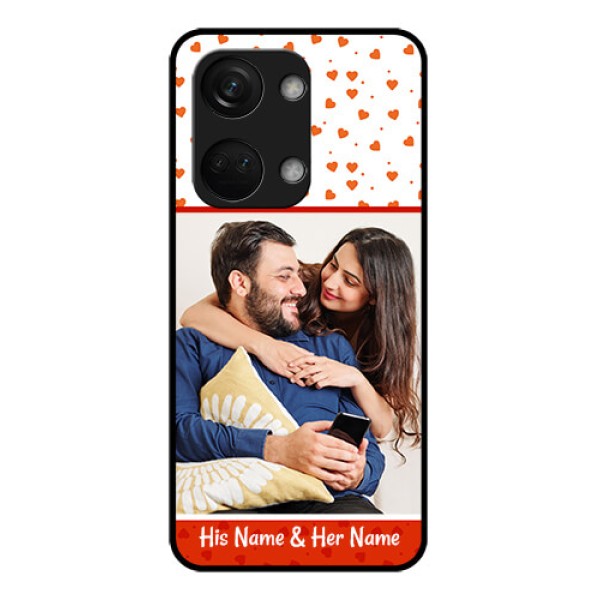 OnePlus Nord 3 5G Custom Glass Phone Case - Orange Love Symbol Design OnePlus Nord 3 5G Custom Glass Phone Case - Orange Love Symbol Design