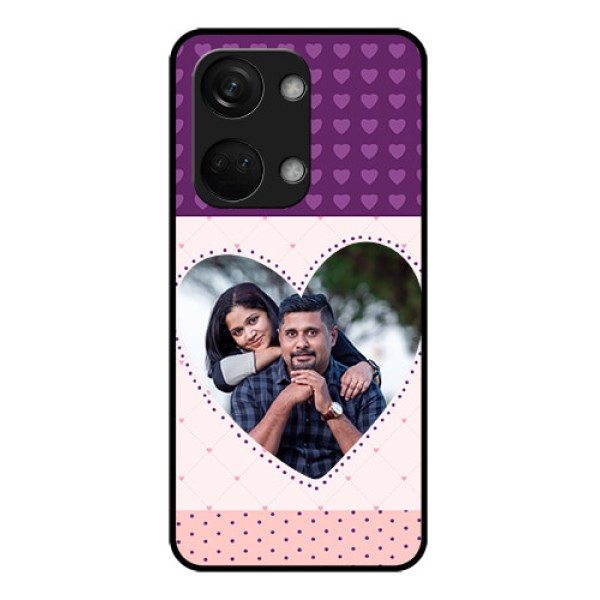 OnePlus Nord 3 5G Custom Glass Phone Case - Violet Love Dots Design