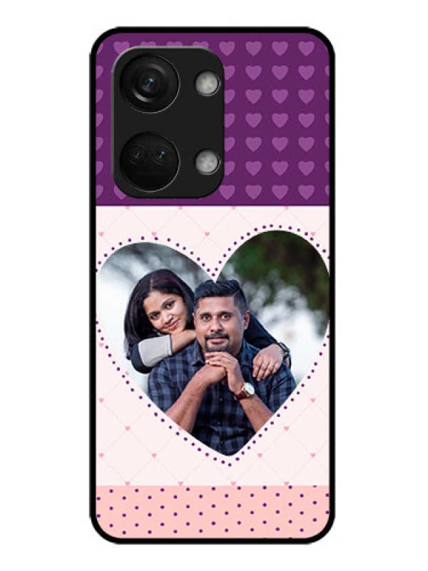 Custom OnePlus Nord 3 5G Custom Glass Phone Case - Violet Love Dots Design