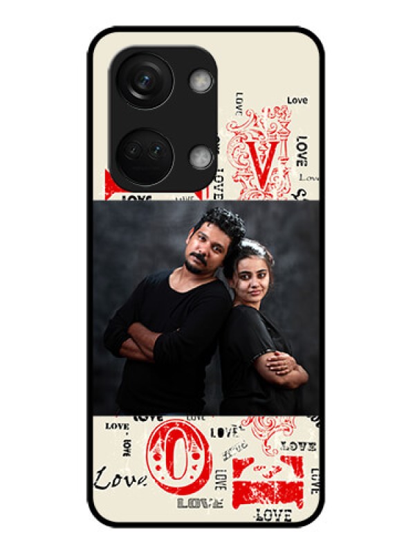 Custom OnePlus Nord 3 5G Photo Printing on Glass Case - Trendy Love Design Case
