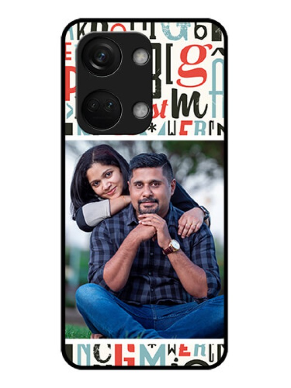 Custom OnePlus Nord 3 5G Personalized Glass Phone Case - Alphabet Design