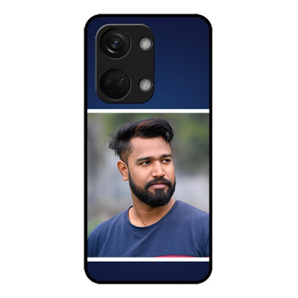 OnePlus Nord 3 5G Personalized Glass Phone Case - Simple Royal Blue Design OnePlus Nord 3 5G Personalized Glass Phone Case - Simple Royal Blue Design