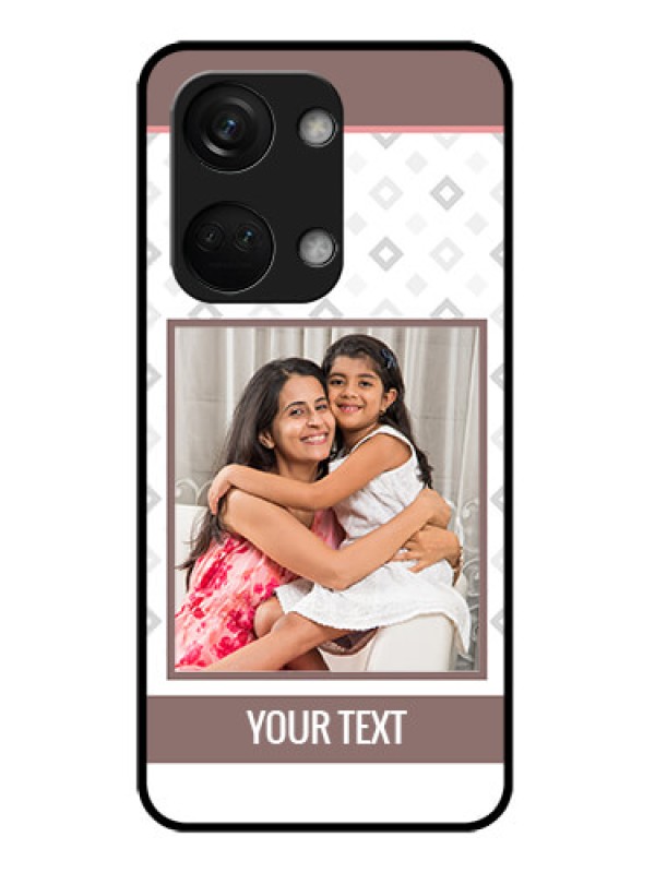 Custom OnePlus Nord 3 5G Photo Printing on Glass Case - Simple Diamond Design