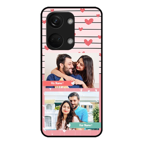 OnePlus Nord 3 5G Custom Glass Mobile Case - Photo with Heart Design