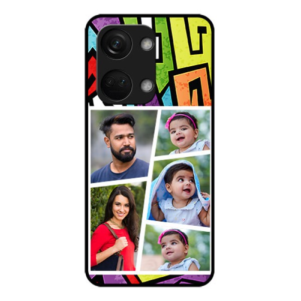 OnePlus Nord 3 5G Custom Glass Phone Case - Graffiti pattern Design OnePlus Nord 3 5G Custom Glass Phone Case - Graffiti pattern Design