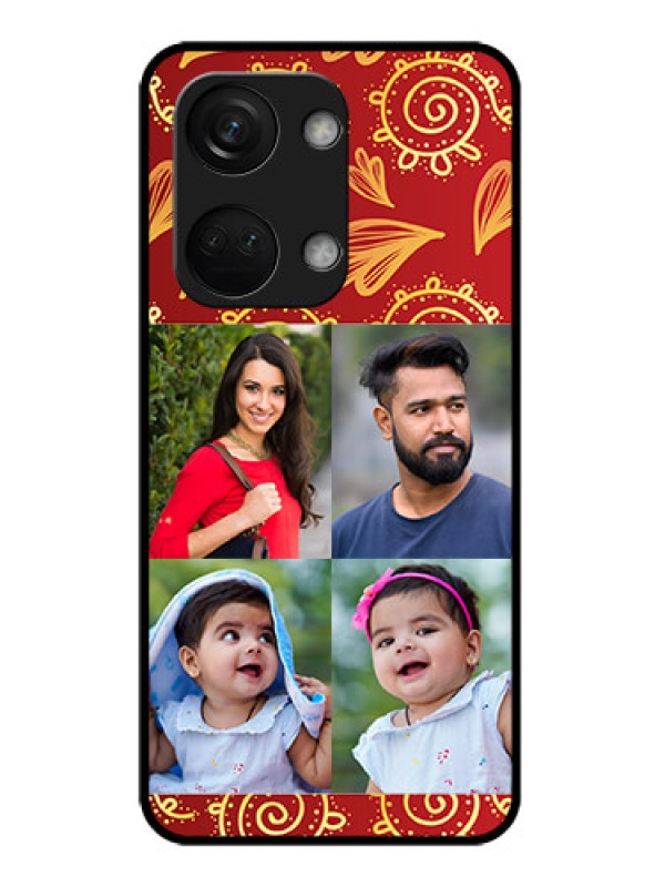 Custom OnePlus Nord 3 5G Photo Printing on Glass Case - 4 Image Traditional Design
