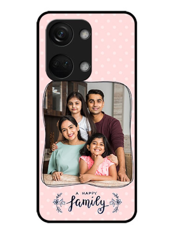 Custom OnePlus Nord 3 5G Custom Glass Phone Case - Family with Dots Design