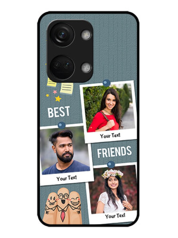Custom OnePlus Nord 3 5G Personalized Glass Phone Case - Sticky Frames and Friendship Design