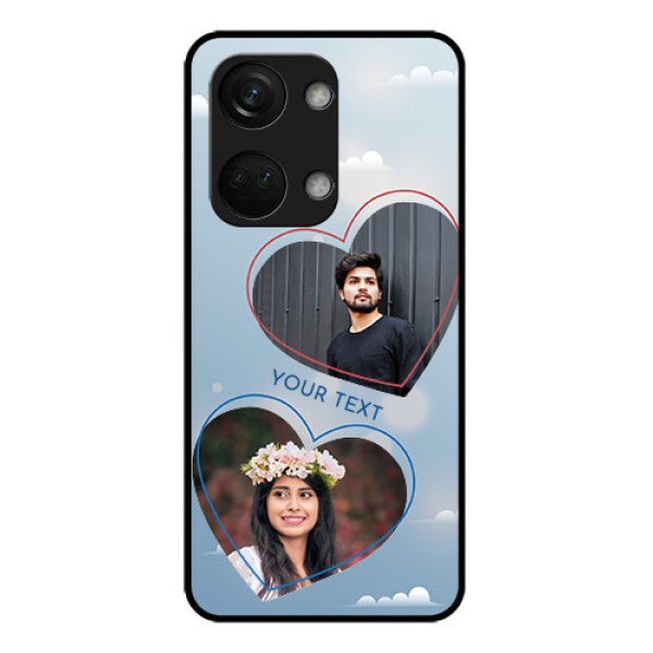 OnePlus Nord 3 5G Custom Glass Mobile Case - Blue Color Couple Design OnePlus Nord 3 5G Custom Glass Mobile Case - Blue Color Couple Design