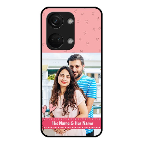 OnePlus Nord 3 5G Personalized Glass Phone Case - Love Design Peach Color OnePlus Nord 3 5G Personalized Glass Phone Case - Love Design Peach Color