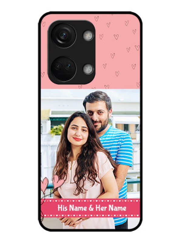 Custom OnePlus Nord 3 5G Personalized Glass Phone Case - Love Design Peach Color