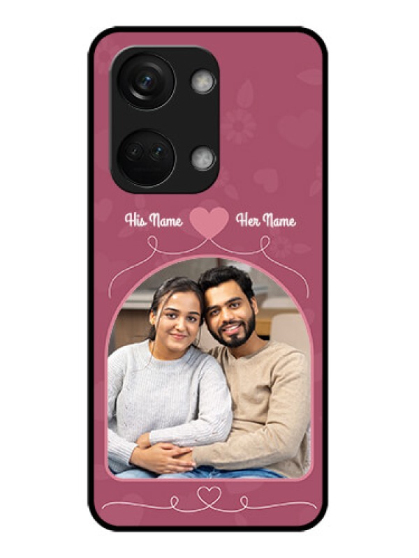 Custom OnePlus Nord 3 5G Photo Printing on Glass Case - Love Floral Design