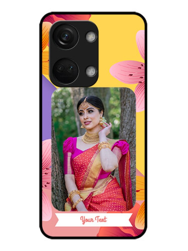 Custom OnePlus Nord 3 5G Custom Glass Mobile Case - 3 Image With Vintage Floral Design