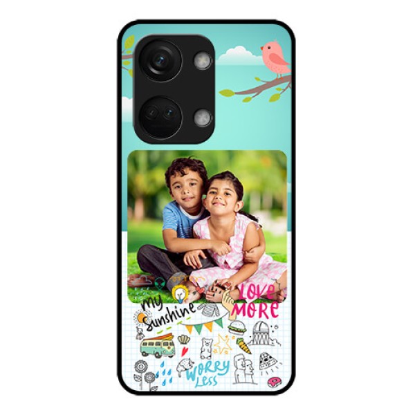OnePlus Nord 3 5G Photo Printing on Glass Case - Doodle love Design