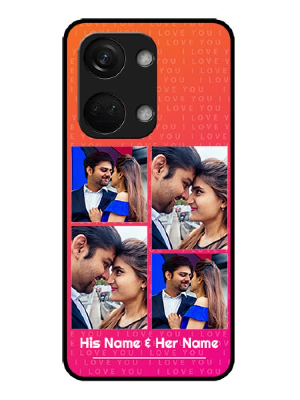 Custom OnePlus Nord 3 5G Custom Glass Phone Case - I Love You Pink Design