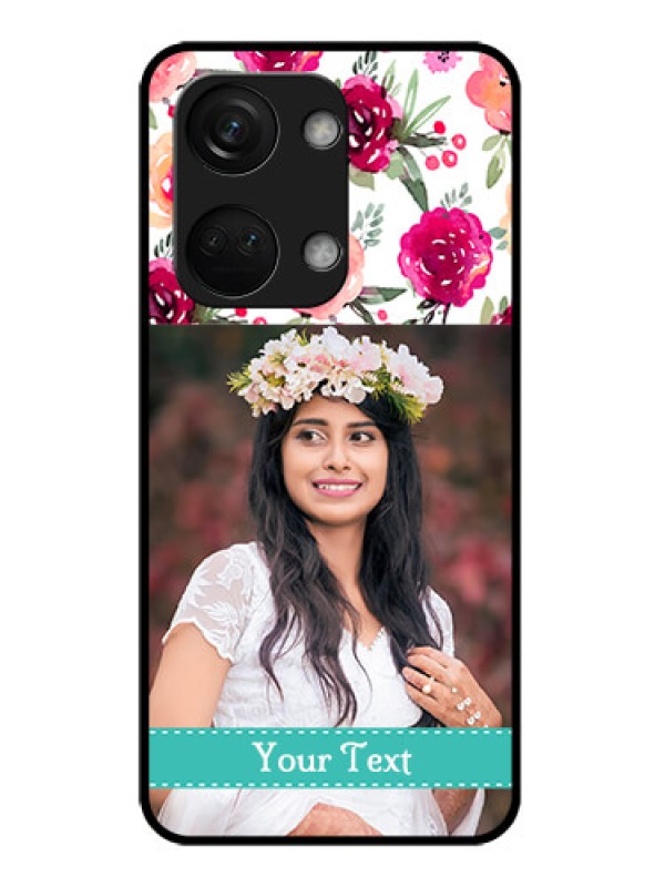 Custom OnePlus Nord 3 5G Custom Glass Phone Case - Watercolor Floral Design