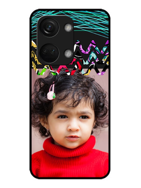 Custom OnePlus Nord 3 5G Personalized Glass Phone Case - Neon Abstract Design