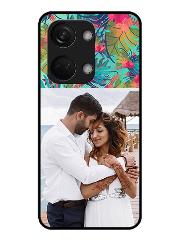 Custom OnePlus Nord 3 5G Photo Printing on Glass Case - Watercolor Floral Design
