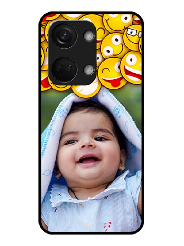 Custom OnePlus Nord 3 5G Custom Glass Mobile Case - with Smiley Emoji Design