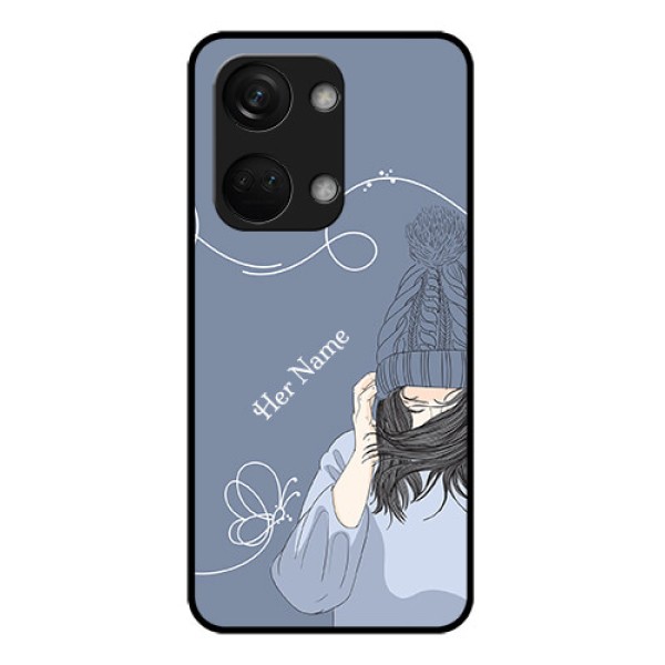 OnePlus Nord 3 5G Custom Glass Mobile Case - Girl in winter outfit Design OnePlus Nord 3 5G Custom Glass Mobile Case - Girl in winter outfit Design