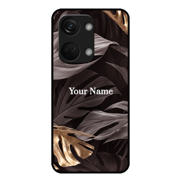 OnePlus Nord 3 5G Personalised Glass Phone Case - Wild Leaves digital paint Design OnePlus Nord 3 5G Personalised Glass Phone Case - Wild Leaves digital paint Design