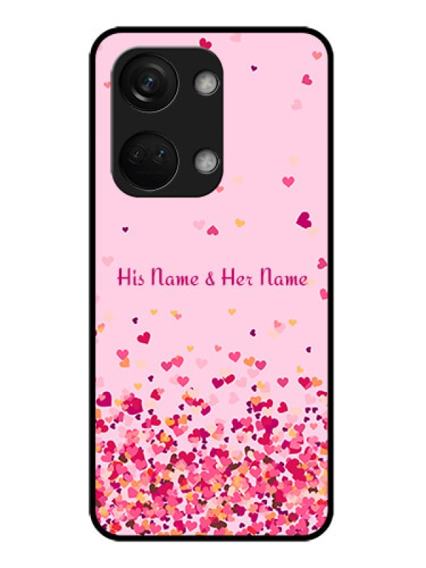 Custom OnePlus Nord 3 5G Photo Printing on Glass Case - Floating Hearts Design