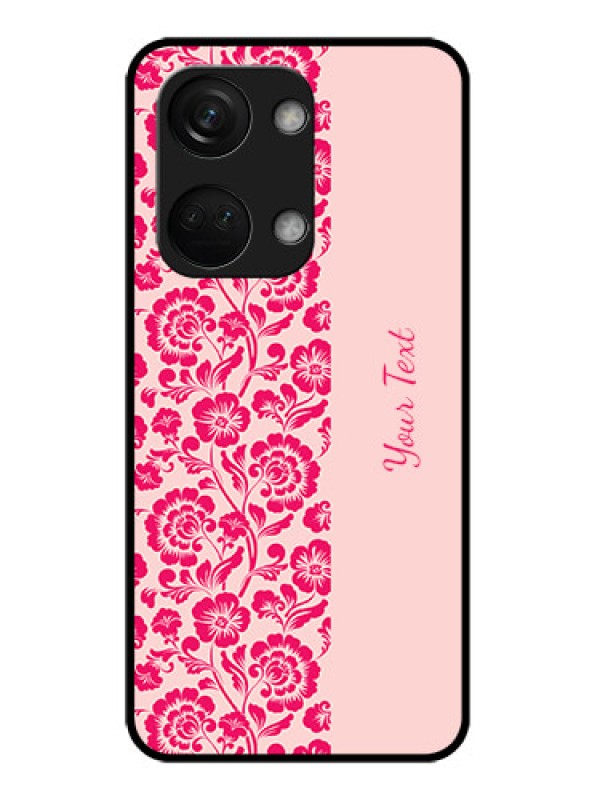 Custom OnePlus Nord 3 5G Custom Glass Phone Case - Attractive Floral Pattern Design