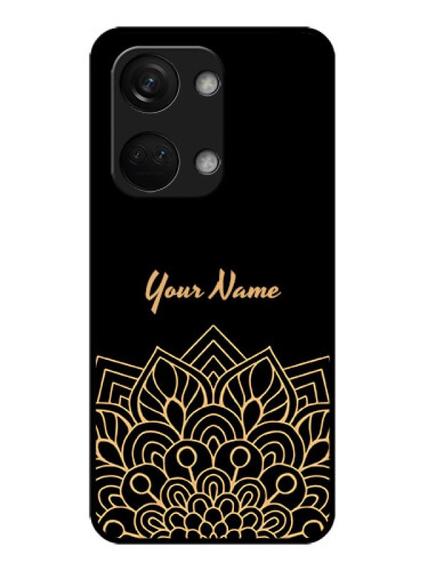 Custom OnePlus Nord 3 5G Custom Glass Phone Case - Golden mandala Design