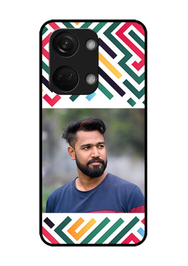 OnePlus Nord 3 5G Personalized Glass Phone Case - Colorful Maze Pattern Design