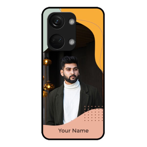 OnePlus Nord 3 5G Personalized Glass Phone Case - Tri-coloured overlay design OnePlus Nord 3 5G Personalized Glass Phone Case - Tri-coloured overlay design