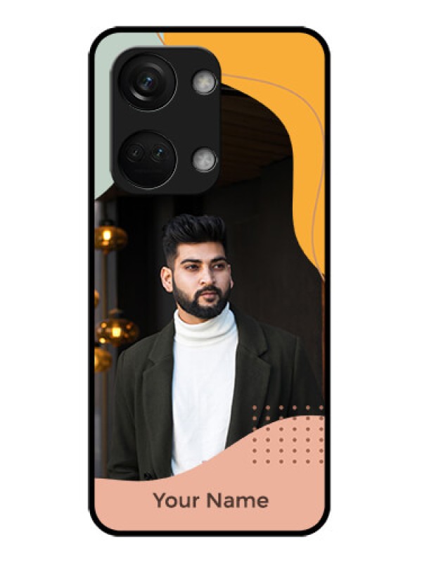 Custom OnePlus Nord 3 5G Personalized Glass Phone Case - Tri-coloured overlay design