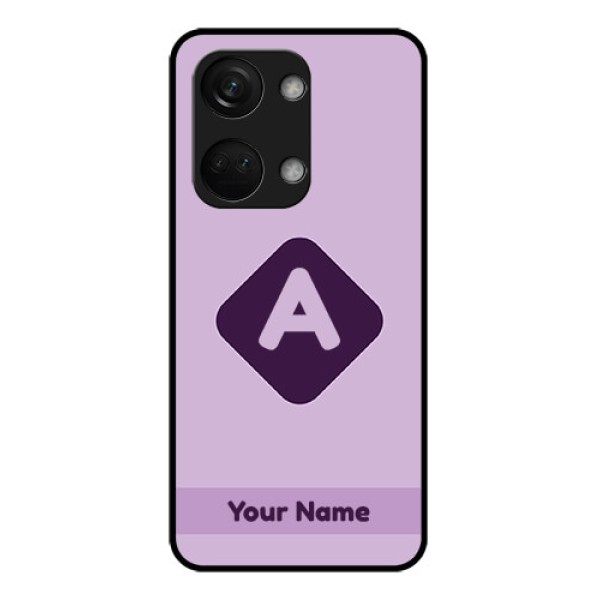 OnePlus Nord 3 5G Custom Glass Mobile Case - Custom Letter in curved badge Design