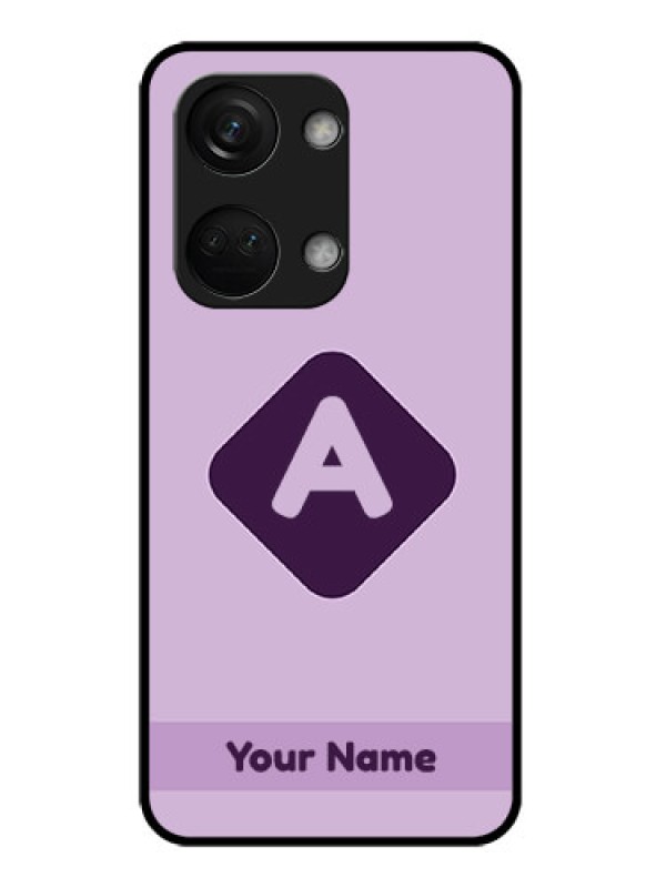 Custom OnePlus Nord 3 5G Custom Glass Mobile Case - Custom Letter in curved badge Design