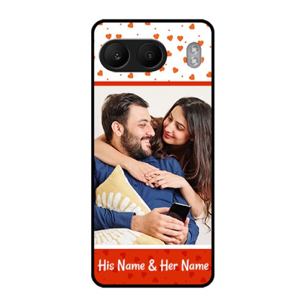 OnePlus Nord 4 5G Custom Glass Phone CaseOrange Love Symbol Design OnePlus Nord 4 5G Custom Glass Phone CaseOrange Love Symbol Design