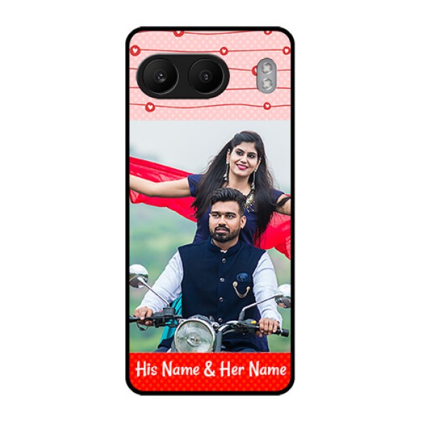 OnePlus Nord 4 5G Custom Glass Phone CaseRed Pattern Case Design