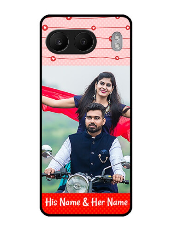 Custom OnePlus Nord 4 5G Custom Glass Phone CaseRed Pattern Case Design