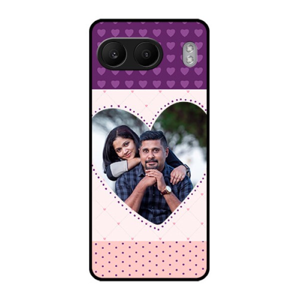 OnePlus Nord 4 5G Custom Glass Phone CaseViolet Love Dots Design