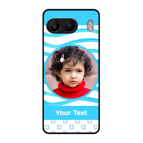 OnePlus Nord 4 5G Custom Glass Phone CaseSimple Blue Case Design OnePlus Nord 4 5G Custom Glass Phone CaseSimple Blue Case Design