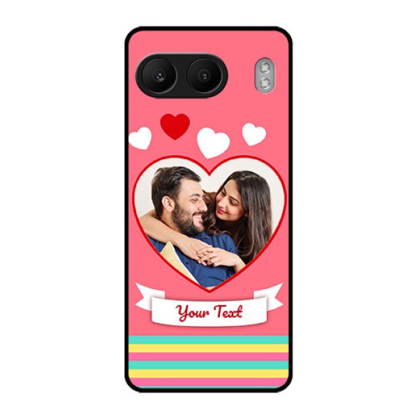 OnePlus Nord 4 5G Custom Glass Phone CaseLove Shapes Doodle Design