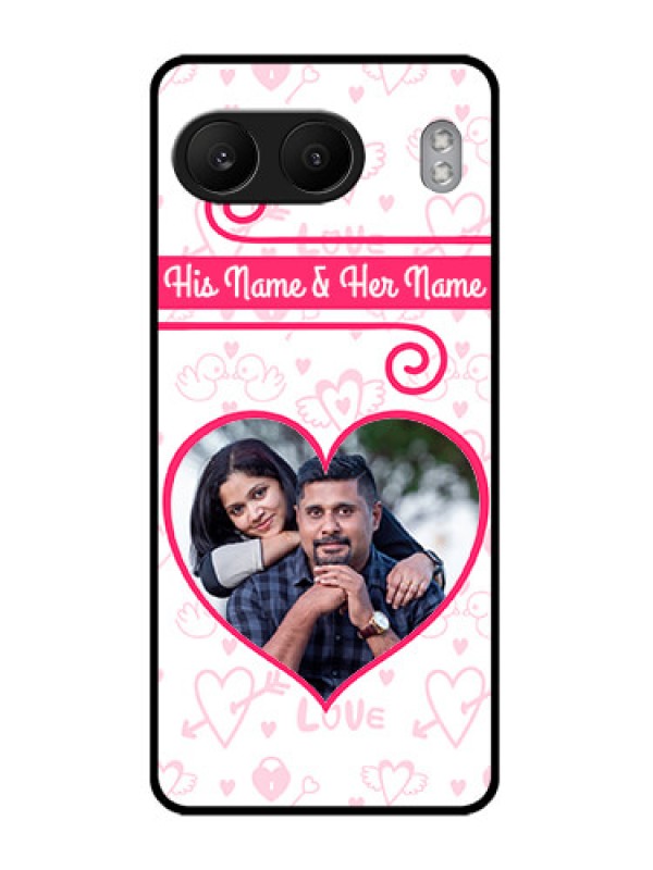 Custom OnePlus Nord 4 5G Custom Glass Phone CaseHeart Shape Love Design