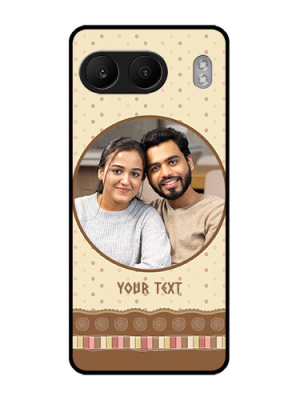 Custom OnePlus Nord 4 5G Custom Glass Phone CaseBrown Dotted Mobile Case Design