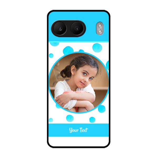 OnePlus Nord 4 5G Custom Glass Phone CaseBlue Bubbles Pattern Design