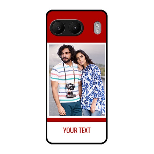 OnePlus Nord 4 5G Custom Glass Phone CaseRed Color Design